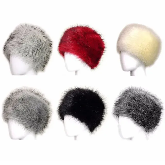 Luxurious women's hat made of artificial fur - very pleasant and warm material, more variants