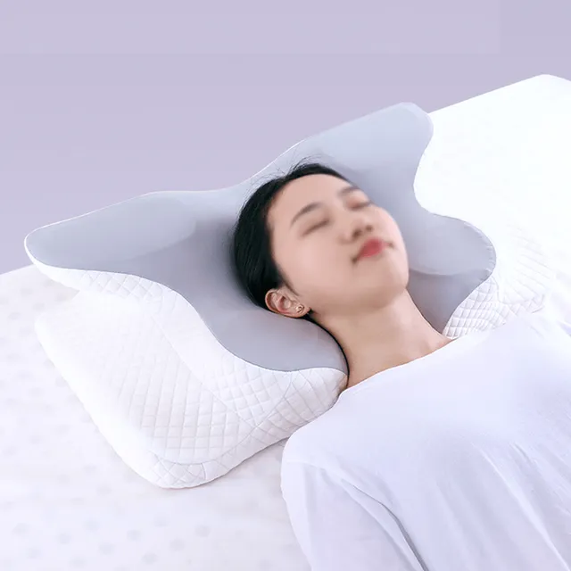 Relaxable neck spine memory pillow for painless sleep and pain relief