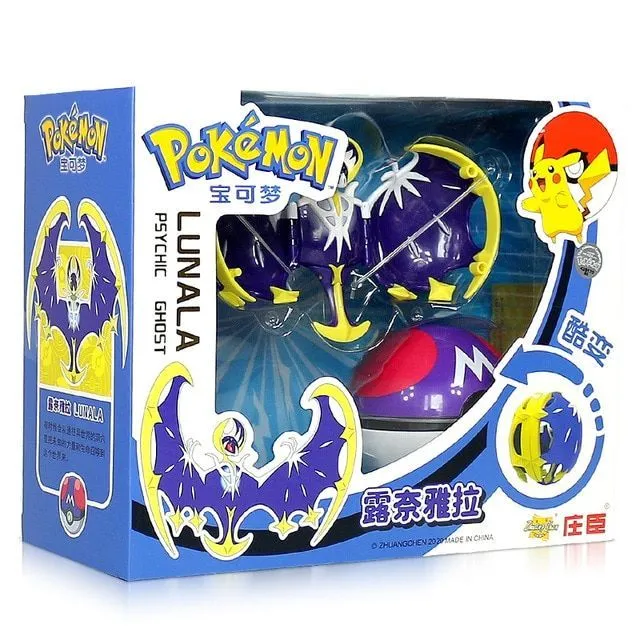 Urocze figurki Pokémonów + pokeball lunala box