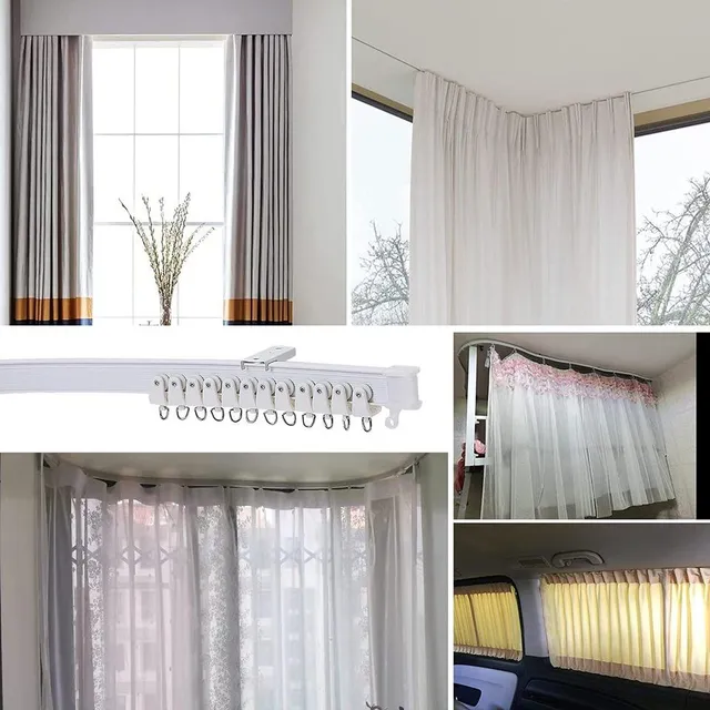 Curved flexible ceiling track for curtains - 5m