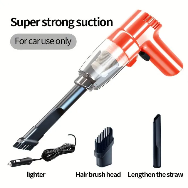 Vacuum Cleaner Mounted In Car, Super Strong, Powerful, High Suction, Dry And Wet Double-purpose Sedan, Small, Mini, Manual, Multifunctional, Portable