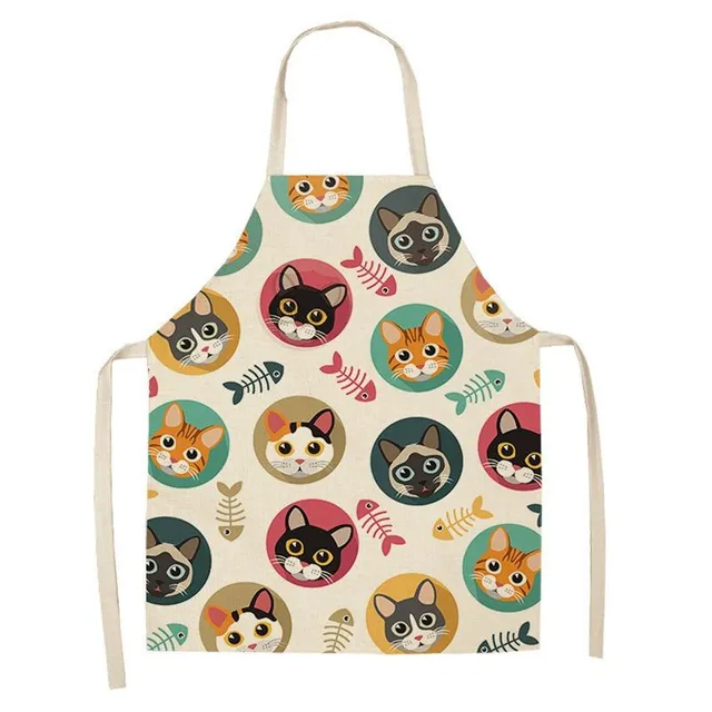 Stylish kitchen apron with cat motif Mini Me