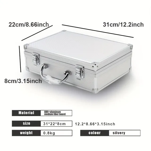 Universal aluminium box for tools, documents