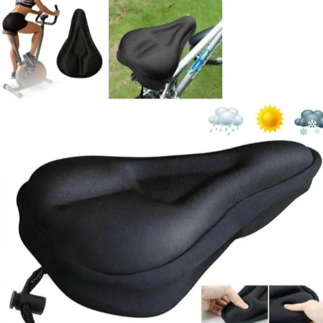 Soft silicone cover for bicycle saddle