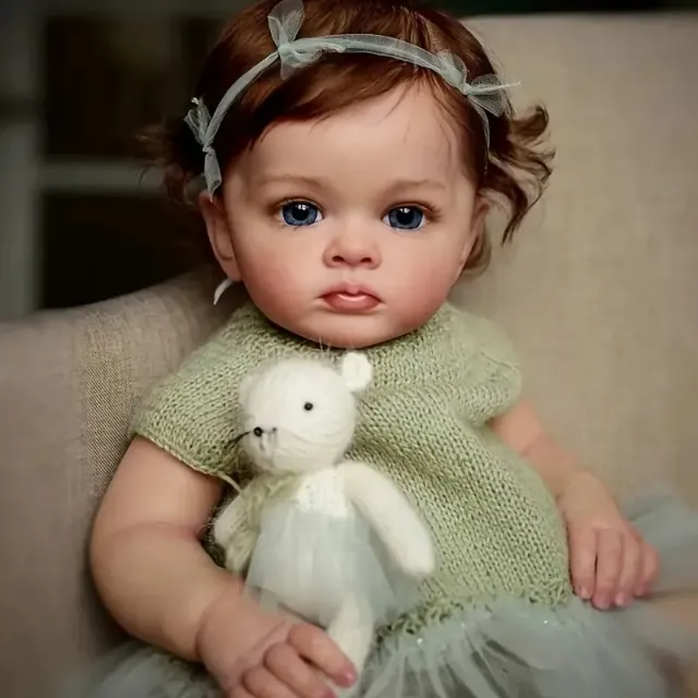 60cm Panenka Reborn, Ručně Malovaná Panenka S Barvou Genesis, Vysoce Kvalitní 3D Panenka, Vánoční Dárek