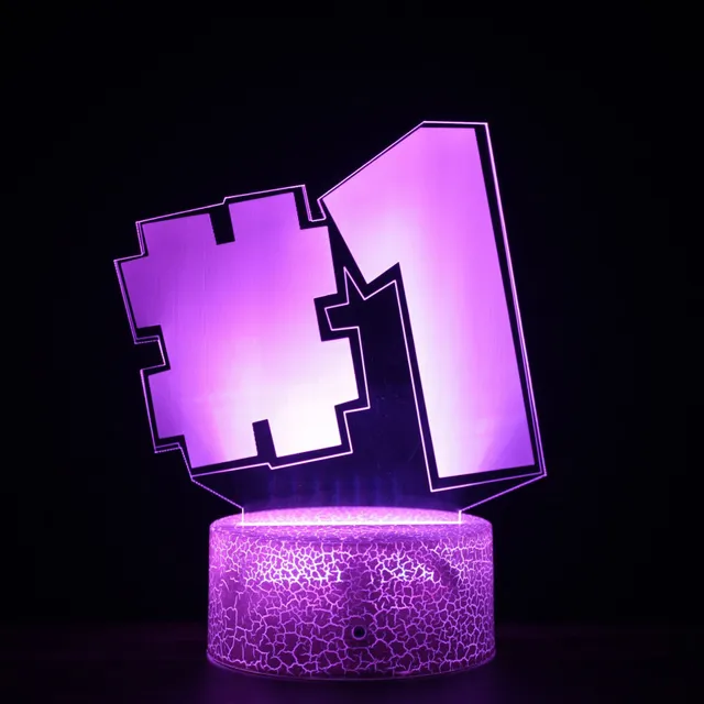 Colorful LED 3D Fortnite lamp