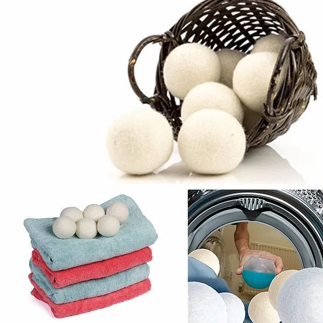 Wool balls for washing and drying laundry