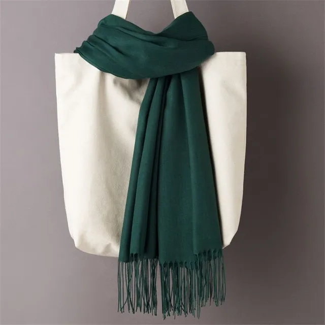 Women's monochrome cashmere scarf