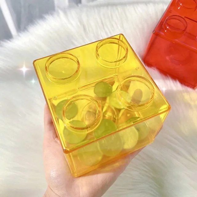 Kreatywna przenośna kasetka w kształcie klocka lego
