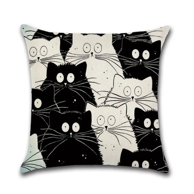 Cute cutout pillowcase with a cat