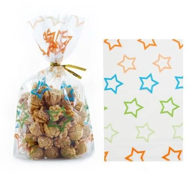 Creative open plastic gift bags 50 pieces