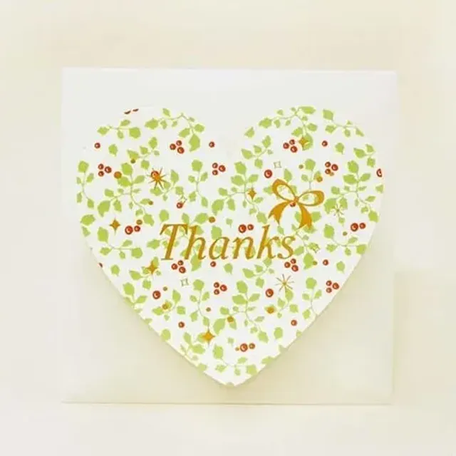 10 pcs of cute card in heart shape with text