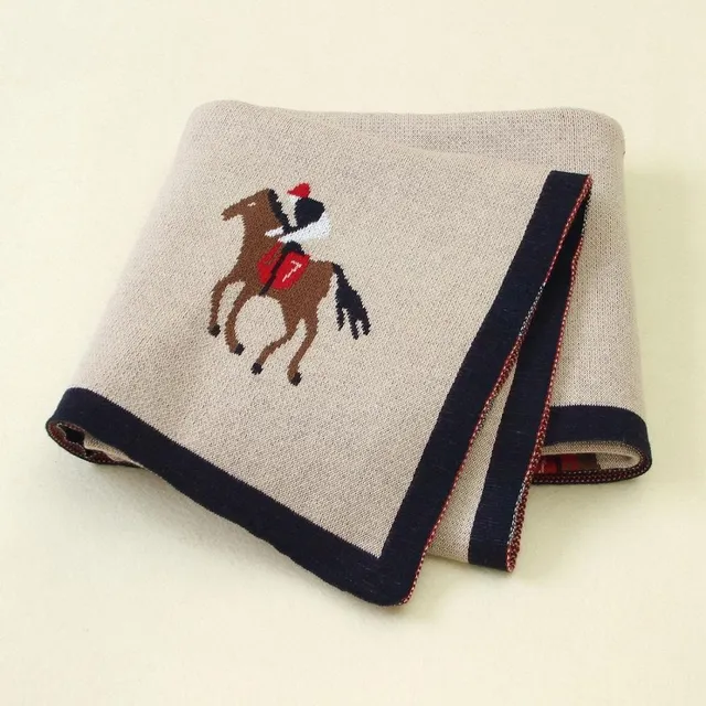 Baby blanket with horse