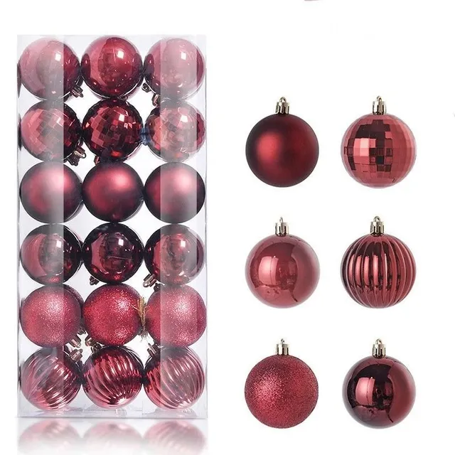 Trendy Christmas tree balls in different colours Bianca