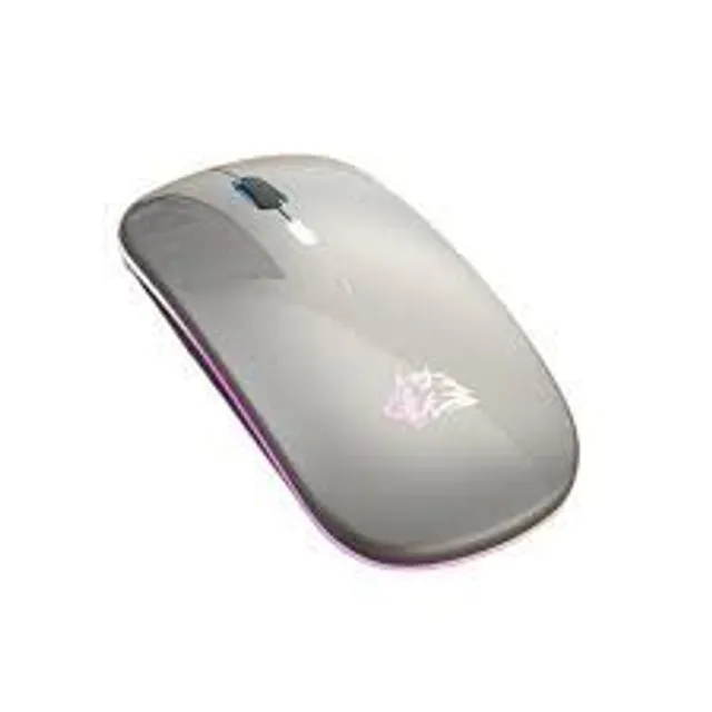 Wireless Bluetooth mouse with LED lighting and quiet button