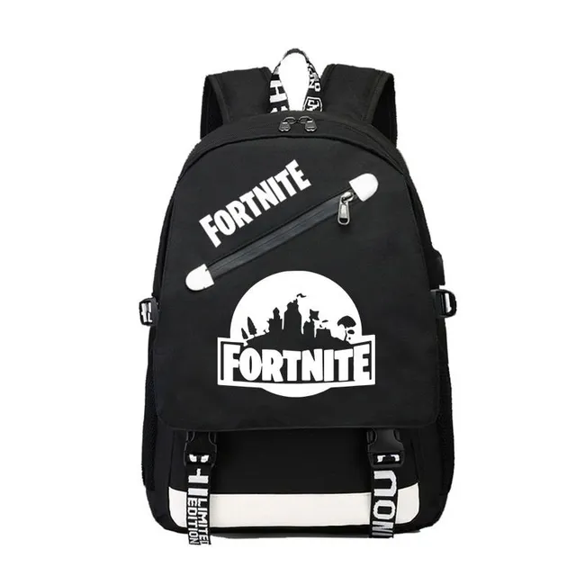 School backpack with cool print PC games Champagne