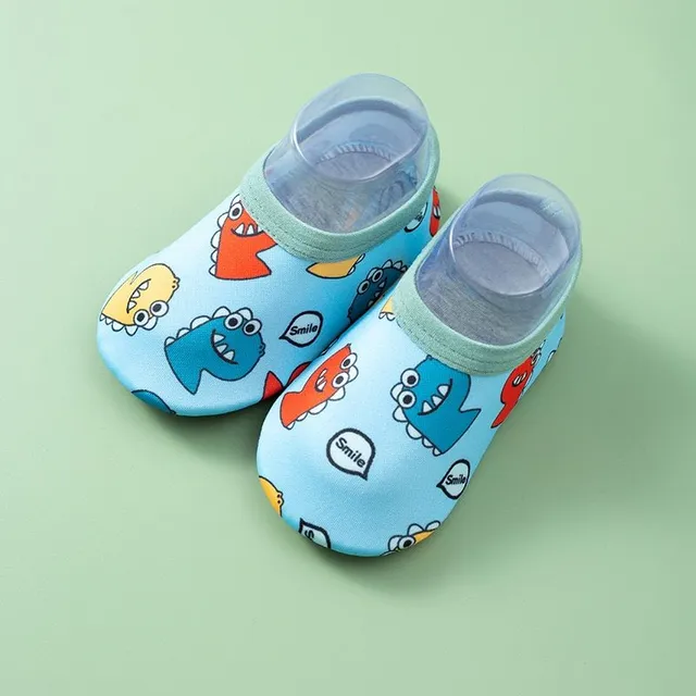 Children's original stylish modern colorful summer shoes in water with various prints Aofia