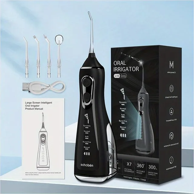 Portable oral irrigator with water