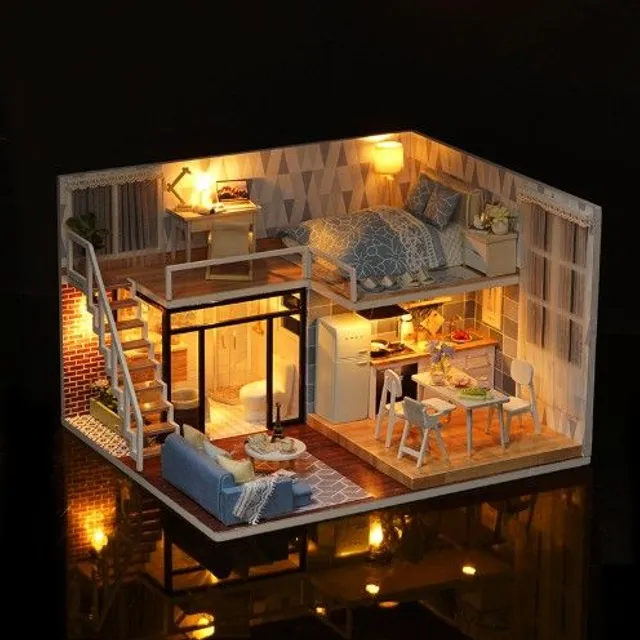 Luxury wooden dollhouse