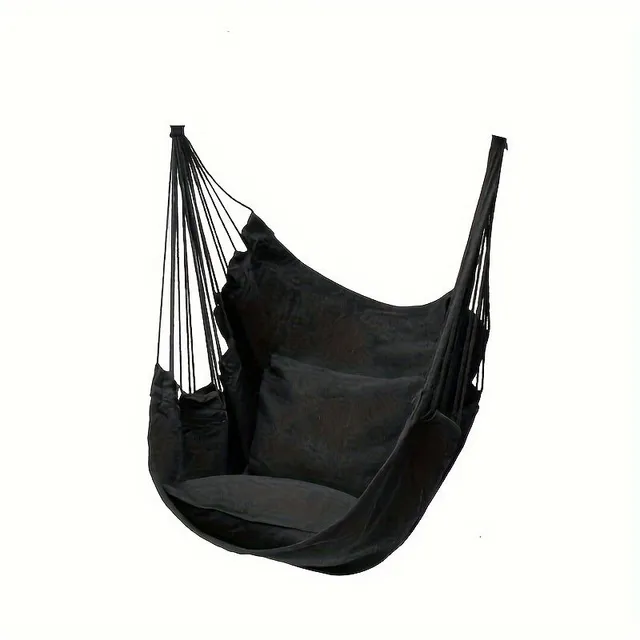 Outdoor Swing Network, Camping Swing, Garden Bedroom, Balcony, Single Seat, Hanging Armchair For Staying in Hotel Se 2 Pillow