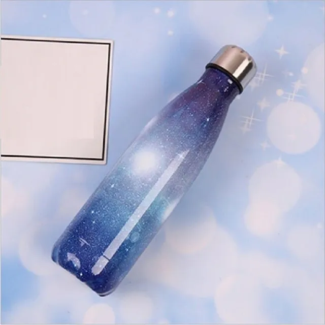 Stainless steel travel bottle with the theme of the universe