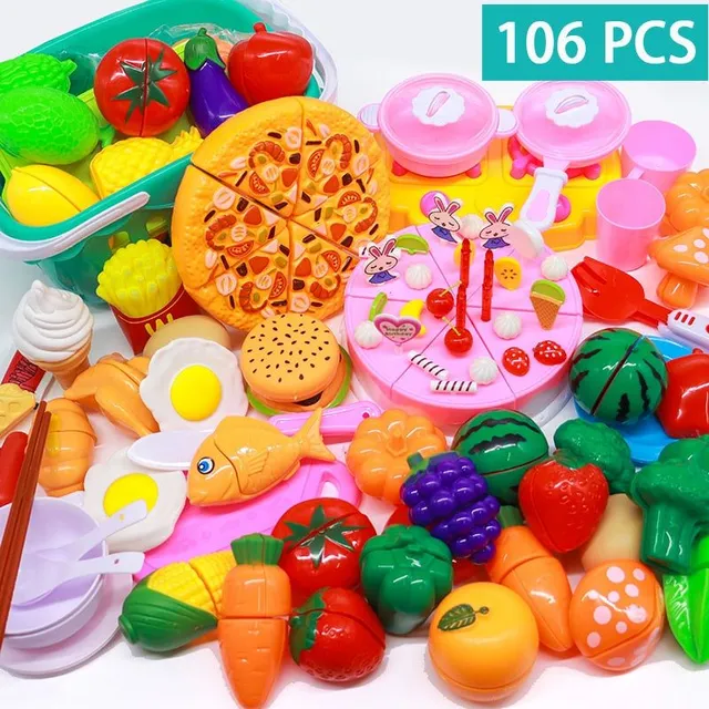 Plastic Food Set for Kids Play Food Toy