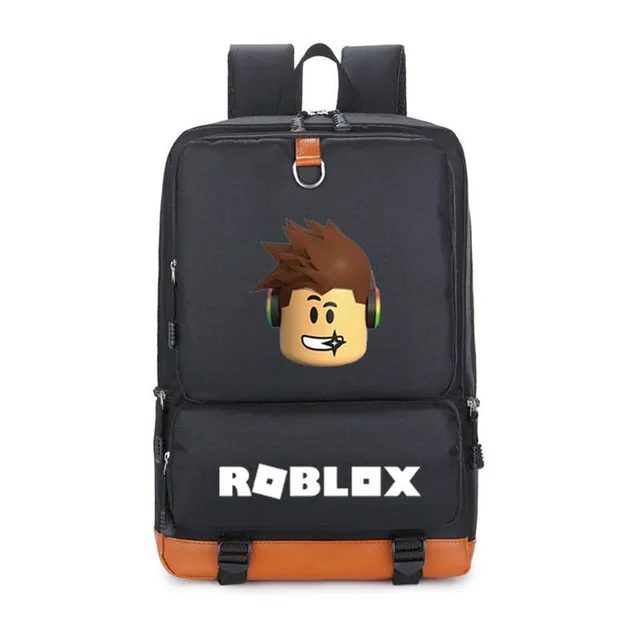 Fashionable backpack for teens with popular Roblox motif