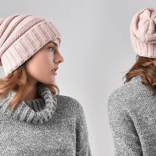 Winter stylish women's knitted warm hat Furtalk