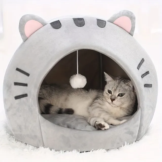 Peșteră pentru pisici confortabilă