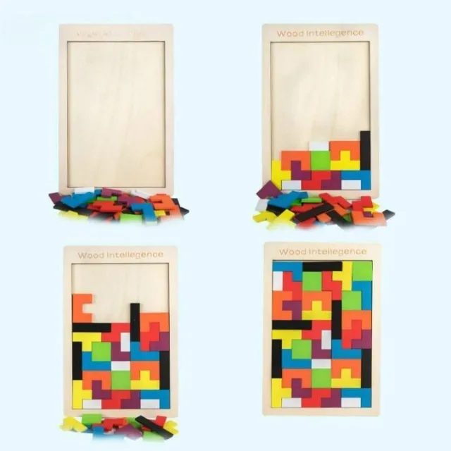 Dětské dřevěné puzzle - Tetris