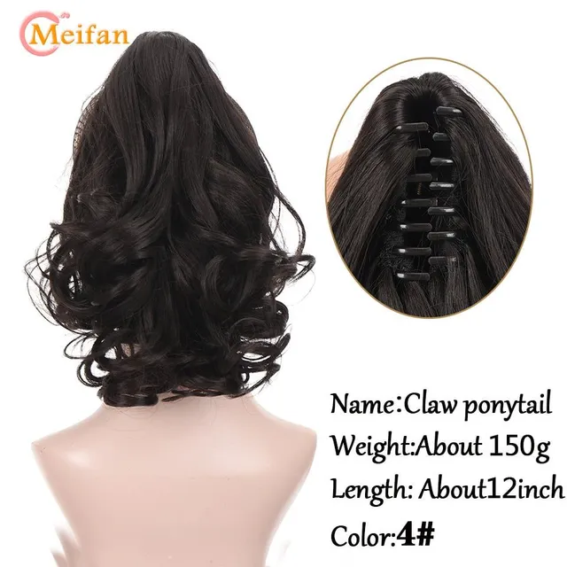 Rövid Wavy Claw Conytail Clip A haj kiterjesztései Fekete Barna Pony Tail Clip In Hair Tail Natural Fake Hair Extensions