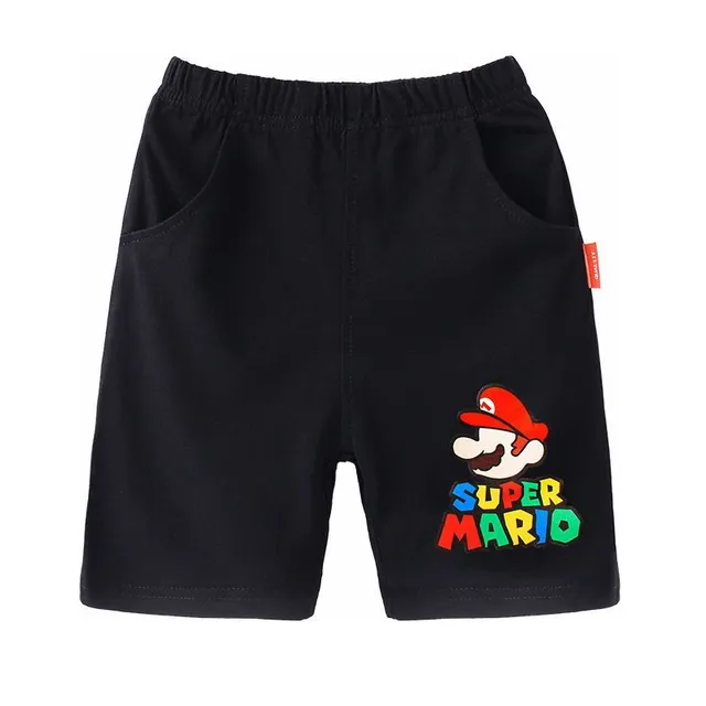 Trendy children's shorts printed with the popular animated film Super Mario