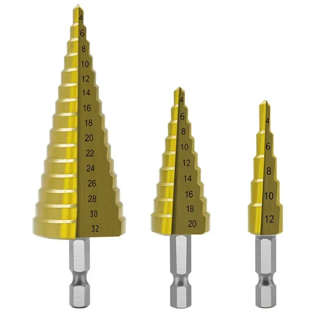 Scale drill 4-12mm 4-20mm 4-32mm HSS steel 4241 with titanium coating