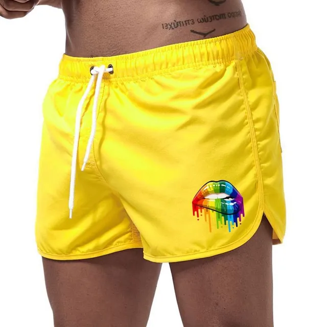 Men's coloured swim shorts - Rainbow