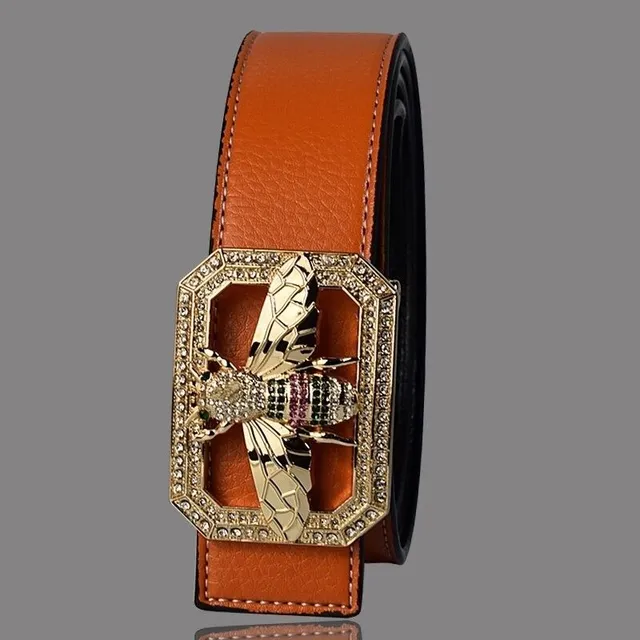 Leather belt with bee 0 cm Wren 1 1