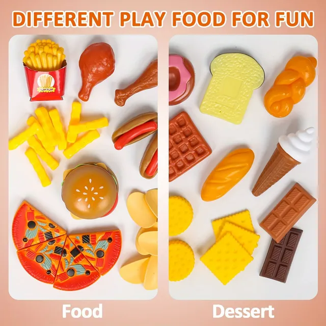Kitchen toy with food for children