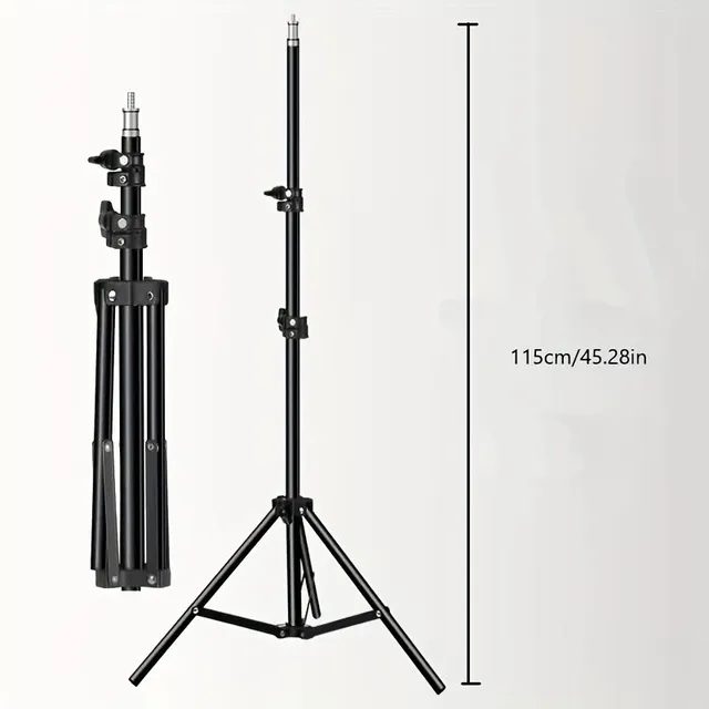 10-palcový vysoko výkonný stojan na svetlo, nastaviteľný statív s držiakom 1,1 metra pre fotografické studio blesky, kruhové svetlo, fotografie