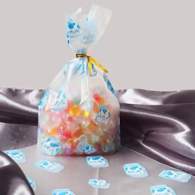 Creative open plastic gift bags 50 pieces