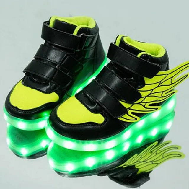 Sneakers luminose per bambini con ali