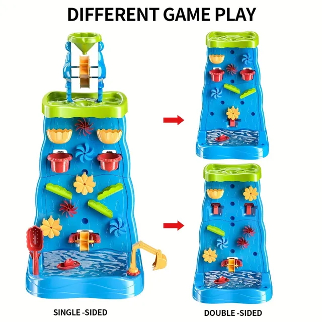 Water table with cascade labyrinth wall - double-sided table for sand and water for children - outdoor toys - sensory table - summer toys