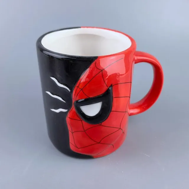 Cup in the shape of a comic book superhero