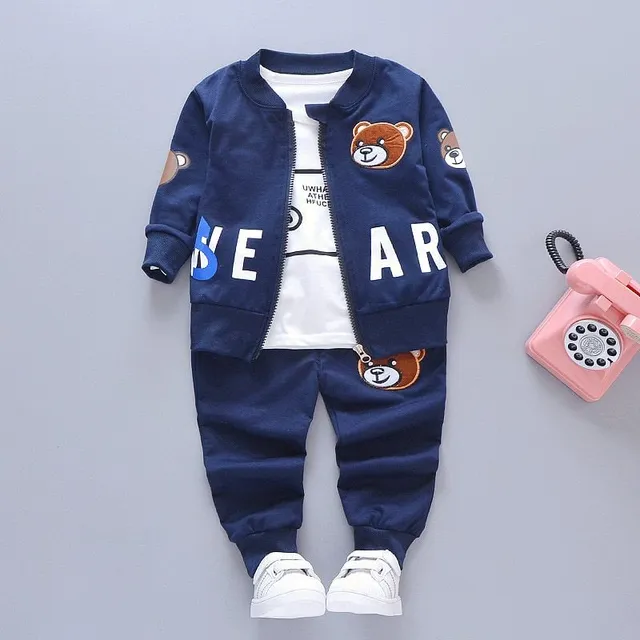 Boys tracksuit set with bomber and teddy bears