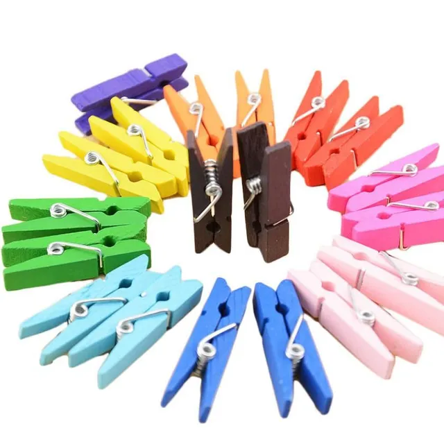 Mini wooden pegs | 50 pcs