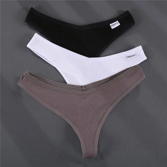 Quality cotton thong set 3 pieces