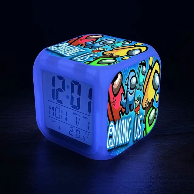 Lighting alarm for children with gaming motifs