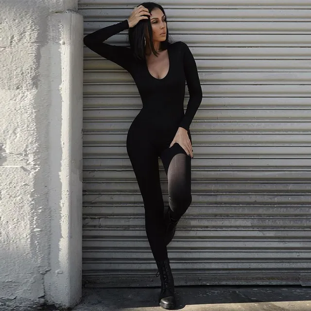 Ladies sexy long sleeve jumpsuit