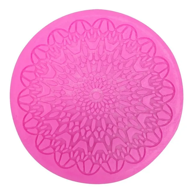 Silicone form with flower ornament