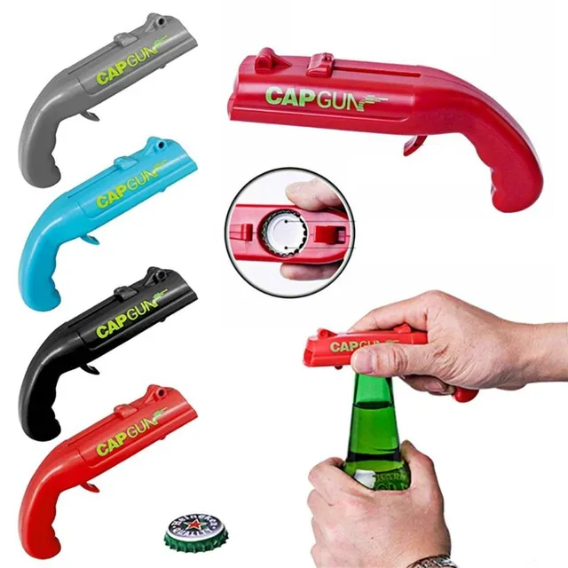 Stylish drink opener with gun - more colours