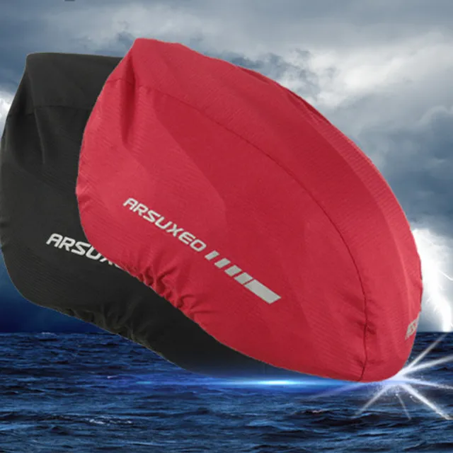 Protective waterproof cover for cycling helmet