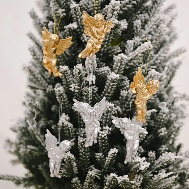 Christmas ornaments in the shape of a cherub - 6 pcs